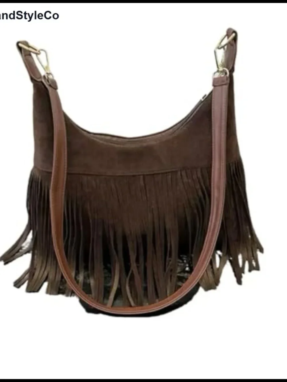 Fringe Hobo Bag Shoulder Crossbody Vegan Suede Tassel Purse Women